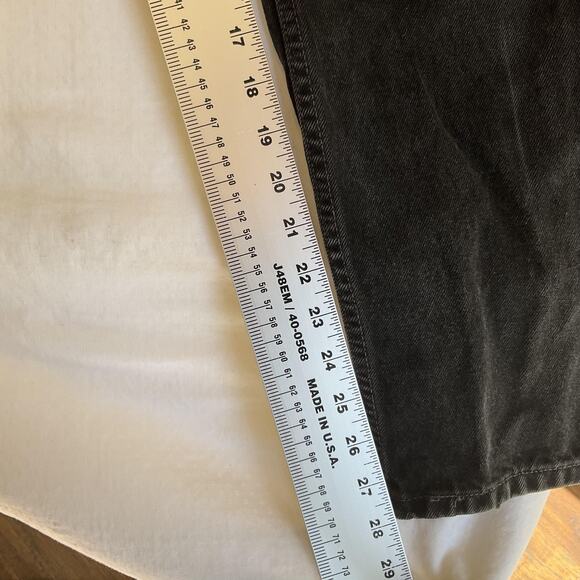 Levi's 550 Women Jeans 14 M Black Denim Tapered Button 30" Inseam High Rise - Picture 6 of 10